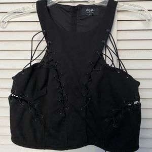 Nasty Gal Black Halter Top